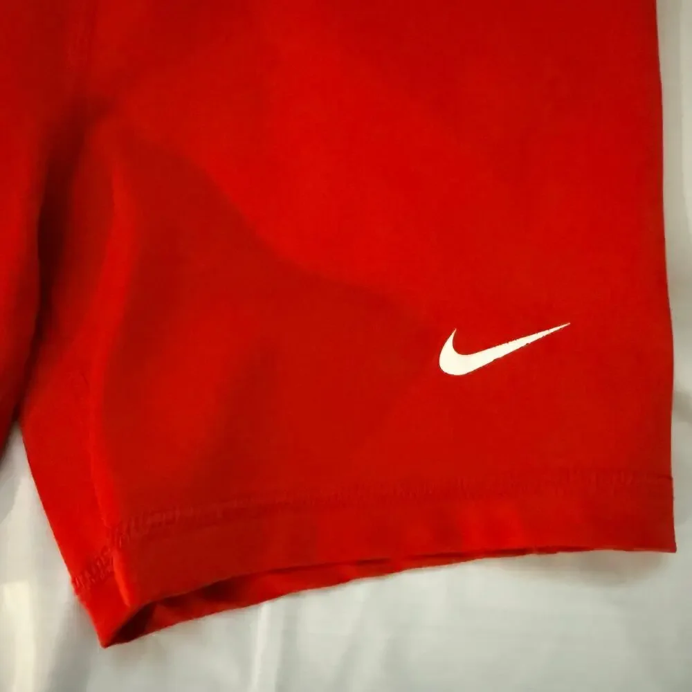Nike Pro Shorts Girls L Red Dri-FIT Compression Training Gym Running DA1033-657